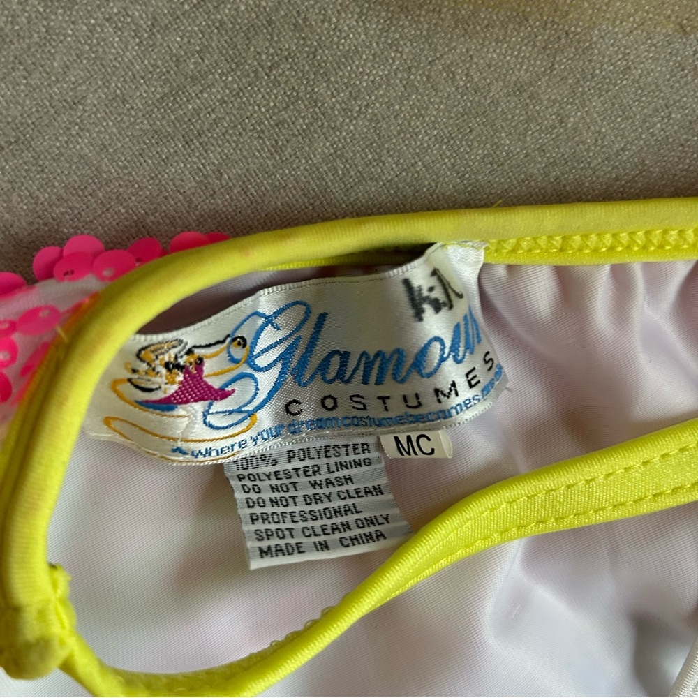 Kids Sequin Neon Tutu Dance Costume by Glamour in MC Medium Child - Picture 3 of 3